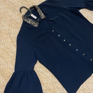 Beaded Collar Shirt